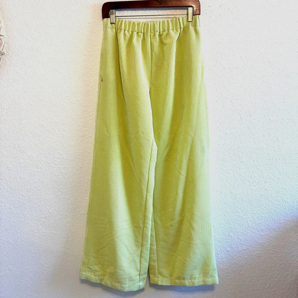 BDG Corduroy Wide Leg Pants Women Size M Chartreuse Y2K Gorpcore Streetwear